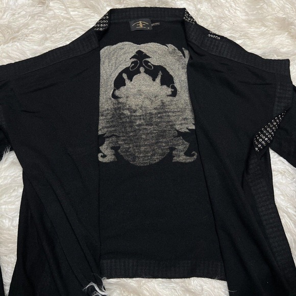 CHRISTIAN AUDIGIER STUDDED FLY AWAY CARDIGAN SWEATER CREST - Picture 3 of 8